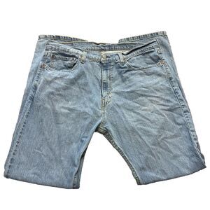 Levis Jeans Mens‎ 36X32 Blue 505 Straight Medium Wash Denim Adult Pants Workwear